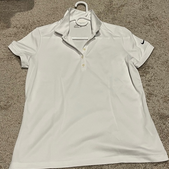 Nike White Golf Shirt, Women’s Large - Picture 1 of 4